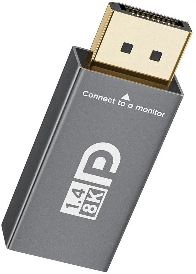 Main image of 8K@60Hz USB C to DisplayPort 1.4 Adapter Unidirectional, 4K240Hz Type C to Display Port Adapter, Thunderbolt 4/3 to DP Converter Compatible with iPhone 17 16 15, Galaxy S25 S24, MacBook Pro/Air