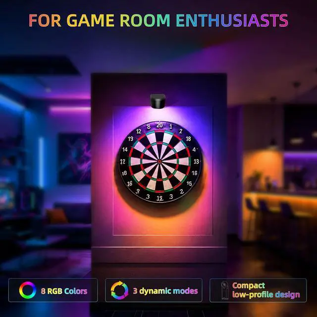 Alt view image 6 of 7 - Picture Lights for Wall: Compact Rechargeable Wireless Art Light with Remote Timer, 65H Battery Operated Poster Lights - Dimmable 3 Color Temps & 8 RGB for Paintings Gallery Frames Black, 3 Pack