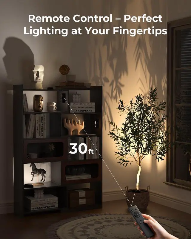 Alt view image 5 of 7 - Spotlights Indoor with Daily Auto Timer, 5500mAh Rechargeable Plant Lights, Wireless Uplighting with Remote, 3CCT & Dimmable, Display Lights for Painting, Artwork, Plants, Accent Lighting
