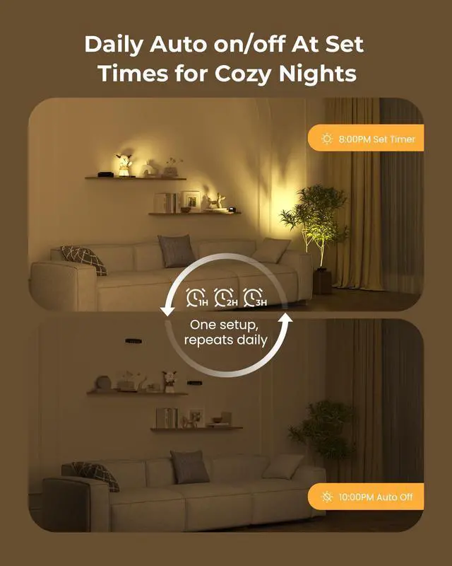 Alt view image 2 of 7 - Spotlights Indoor with Daily Auto Timer, 5500mAh Rechargeable Plant Lights, Wireless Uplighting with Remote, 3CCT & Dimmable, Display Lights for Painting, Artwork, Plants, Accent Lighting