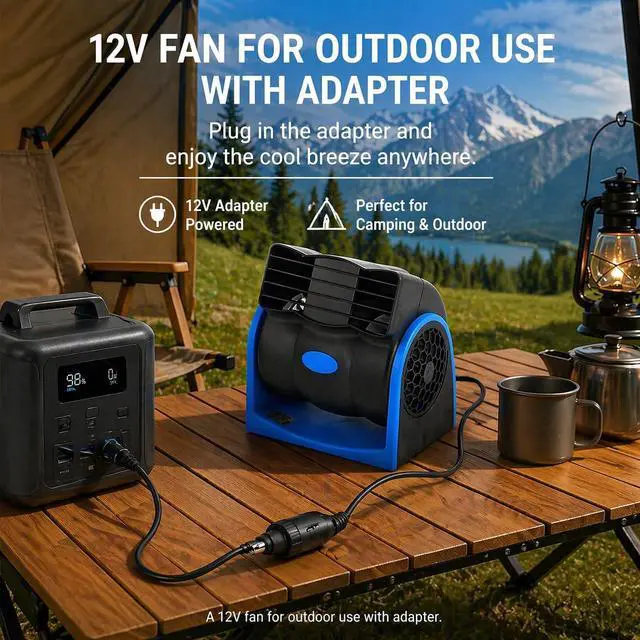 Alt view image 4 of 7 - Car Fans, Electric Air Fan for 12V Vehicle, Sedans, Auto, RV Driver Passenger