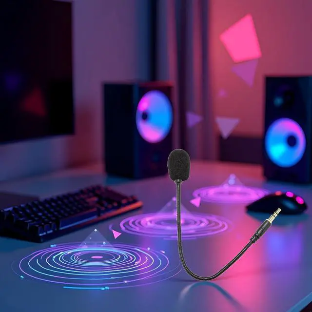 Alt view image 6 of 7 - Black Headset Microphone Adjustable 360 Degrees Bendable Jack Headphone Controller Z5a5 Combined 3.5mm Game Gaming Mic to Mic Headsets Accessories