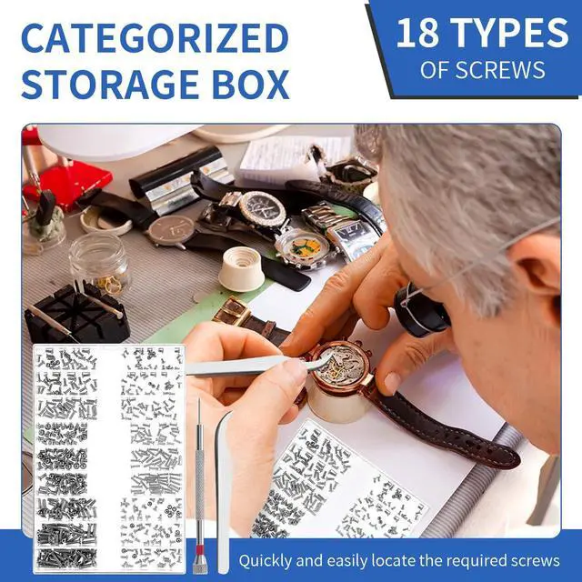 Alt view image 4 of 7 - 500PCS Tiny Screws,Micro Glasses Screws Repair Kit,M1.2/M1.4/M2 with Tweezers,Glasses Laptop Assortment Repair Kit with Screwdriver,for Electronics Hard Drive Watches Jewelry (Silver)
