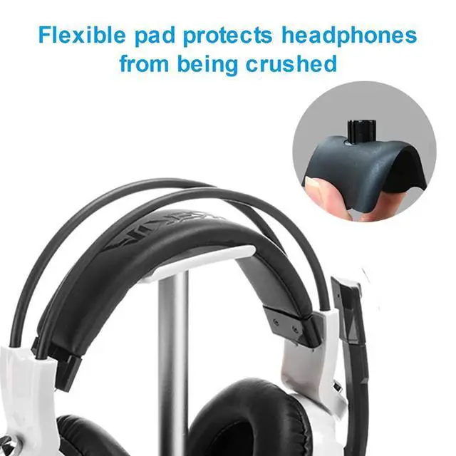 Alt view image 2 of 4 - Headphone Stand Hanger, Universal Aluminum Metal Holder for AirPods Max,HyperX Cloud II,Xbox One,Turtle Beach,Sennheiser,Sony,Bose,Beats PC Gaming Headset Display&Wireless Headphones