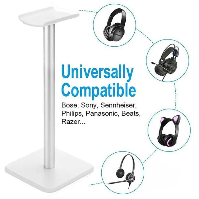 Alt view image 4 of 4 - Headphone Stand Hanger, Universal Aluminum Metal Holder for AirPods Max,HyperX Cloud II,Xbox One,Turtle Beach,Sennheiser,Sony,Bose,Beats PC Gaming Headset Display&Wireless Headphones