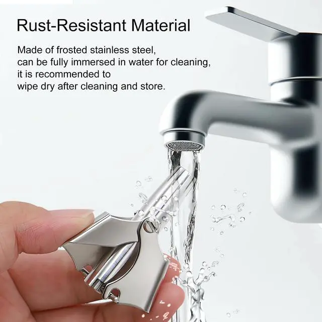 Alt view image 4 of 7 - Manual Nose Hair Trimmer for Men & Women, Stainless Steel, Waterproof, No Battery Needed with Cleaning Brush Trimmer for Ear,Moustache and Whiskers Hair, Metal