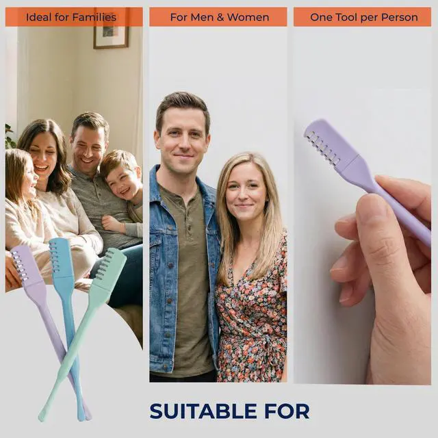Alt view image 7 of 7 - 2-in-1 Nasal Hair Cutter, Double Sided Nose Hair & Ear Cutter, Portable 360° Rotating Manual Nose Hair Trimmer for Men and Women, 5 Colors (5)
