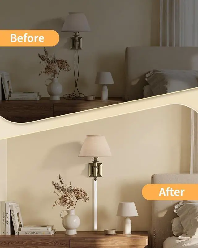 Alt view image 7 of 7 - 70.8in Cord Hider, Cord Covers for 2-3 Wires on Wall, Medium TV Cable Hider, Self-Adhesive Cable Raceway, Paintable Wire Covers for Cords on Wall, W0.94in H0.55in, White