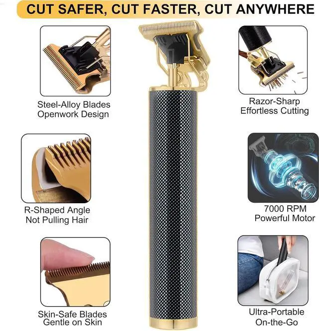 Alt view image 4 of 7 - Hair Clipper Kit, Rechargeable Beard Trimmer with Nose Trimmer, Cordless Hair Clippers for Men with 4 Guides, Professional Hair Cutting Kit for Home UseMens Gift