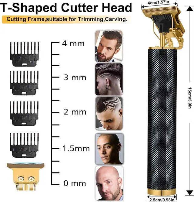 Alt view image 6 of 7 - Hair Clipper Kit, Rechargeable Beard Trimmer with Nose Trimmer, Cordless Hair Clippers for Men with 4 Guides, Professional Hair Cutting Kit for Home UseMens Gift