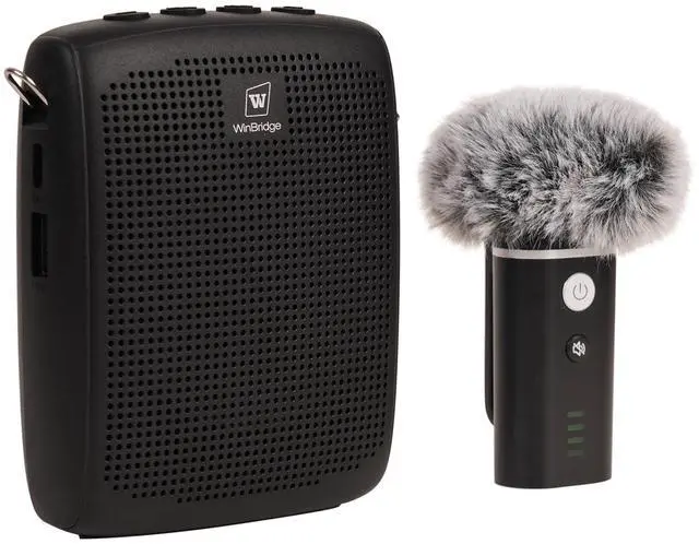 Main image of Wireless Voice Amplifier with Bluetooth Lapel Microphone for Teaching, Classroom Lecturing, ABS 49ft, 12-15H Portable Personal Mini Amp Lavalier Mic Speaker for Teachers - WB006
