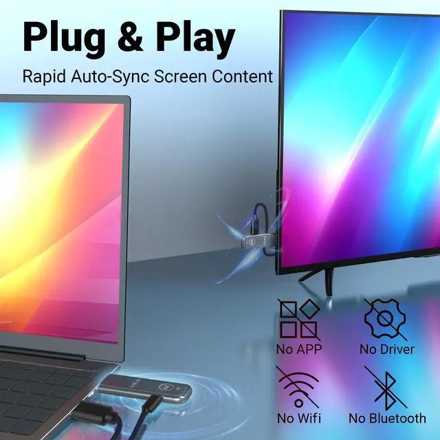 Alt view image 3 of 7 - H4K Wireless HDMI Transmitter & Receiver 4K Decode 1080P@60Hz Plug&Play Dual-Band 5G+2.4G HDMI Extender 50m (164ft) Low Latency for Business Use, Streaming & Home Theater Laptop/PC/TV/Projector
