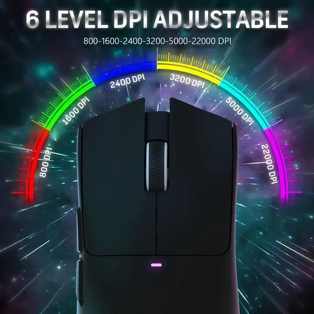 Alt view image 5 of 7 - Attack Shark X11 59g Superlight Wireless Gaming Mouse with Magnetic RGB Charging DockBT/2.4G Wireless/Wired Mouse, 22000 DPI5 Programmable Buttons for PC/Laptop/MacBlack