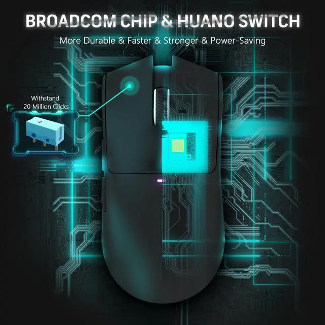 Alt view image 7 of 7 - Attack Shark X11 59g Superlight Wireless Gaming Mouse with Magnetic RGB Charging DockBT/2.4G Wireless/Wired Mouse, 22000 DPI5 Programmable Buttons for PC/Laptop/MacBlack