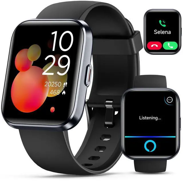 Main image of Smartwatch for Women/Men, Compatible with Android & iPhone, 1.8'' Fitness Tracker Watch with Alexa, Call & Notification Alerts, Heart Rate & Sleep Monitor, 120 Sports Modes, Waterproof Smart Watch