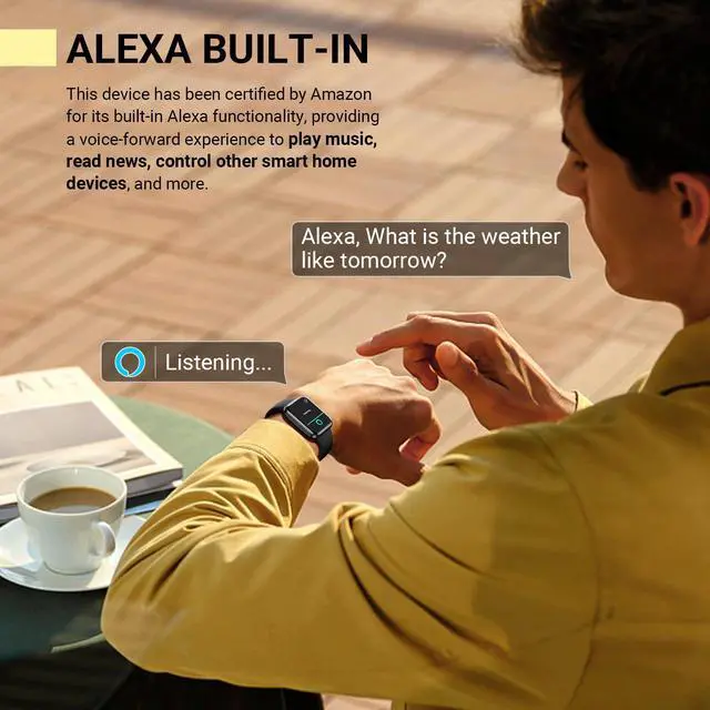 Alt view image 3 of 7 - Smartwatch for Women/Men, Compatible with Android & iPhone, 1.8'' Fitness Tracker Watch with Alexa, Call & Notification Alerts, Heart Rate & Sleep Monitor, 120 Sports Modes, Waterproof Smart Watch