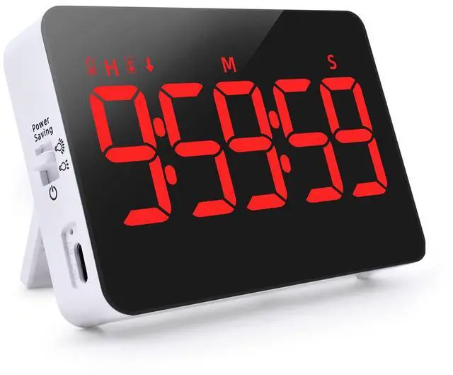 Main image of Digital Timer Kitchen Timer Count Down Up Rechargeable Kitchen Gadgets Vibration Mode Adjustable Volume and Brightness LED Display Time Management for Cook, Desk, Kids Adults Study Teaching