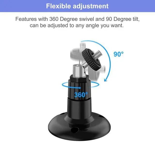 Alt view image 4 of 7 - Wall Mount for Blink Outdoor 4 (4th Gen) and Outdoor (3rd Gen), 4 Pack Weatherproof Protective Housing and 360 Degree Adjustable Mounting with Blink Sync Module Mount (Camera Not Included, Black)