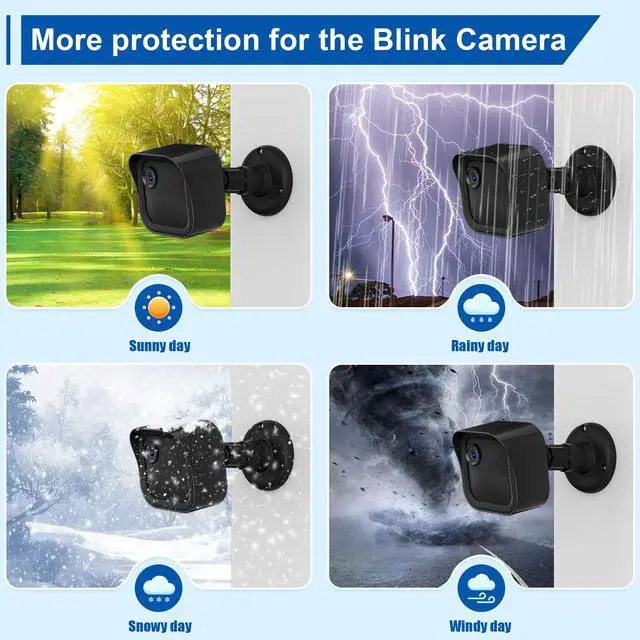 Alt view image 2 of 7 - Outdoor Camera Surveillance Mount for Blink-3 Pack, Weatherproof Protective Housing and 360 Degree Adjustable Mount for Blink Outdoor 4th & 3rd Gen Cam with a Sync Module XR Mount