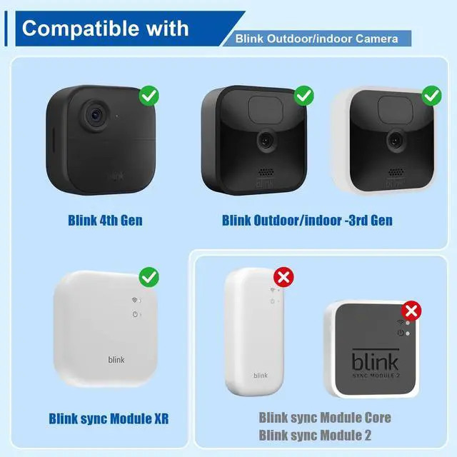 Alt view image 3 of 7 - Outdoor Camera Surveillance Mount for Blink-3 Pack, Weatherproof Protective Housing and 360 Degree Adjustable Mount for Blink Outdoor 4th & 3rd Gen Cam with a Sync Module XR Mount