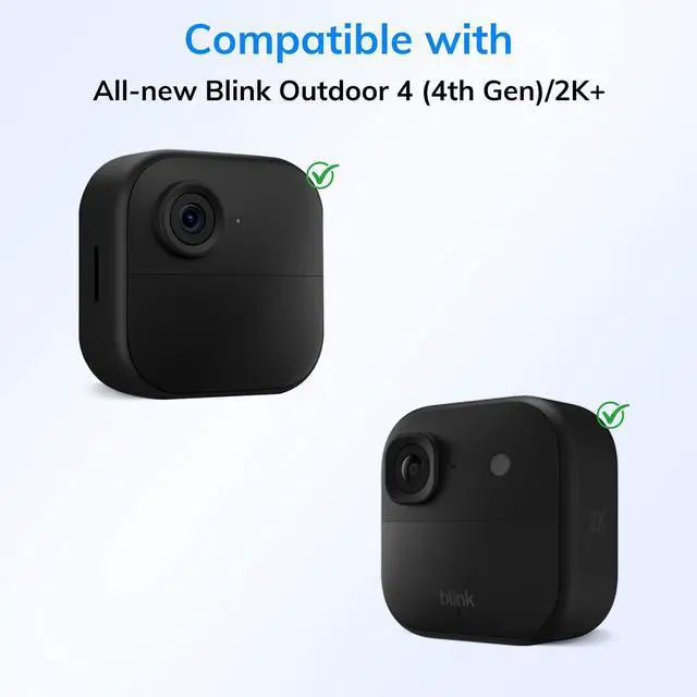 Alt view image 2 of 5 - 5 Pack Weatherproof Silicone Case Cover for All-New Blink Outdoor 4 (4th Gen)/2K+, Full Camera Protection, for Blink Outdoor 4 Security Camera Accessories (Black)