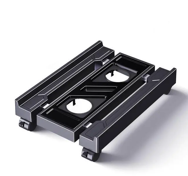 Main image of Adjustable Computer Tower Stand, Ventilated PC Stand for Floor, Mobile CPU Holder with 4 Caster Wheels Fits Most PC Tower, Under Desk CPU Holder for Office,Gamers and Students