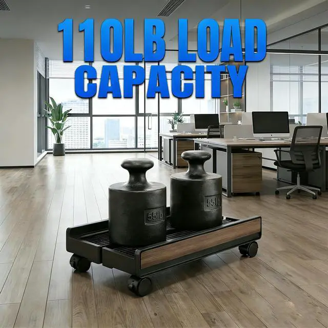 Alt view image 7 of 7 - Adjustable CPU Stand,Ventilated PC Stand for Floor/Carpet/Under Desk, 110LBS Computer Tower Stand with Locking Caster Wheels, Fits Most Gaming/Desktop PCs, Rolling Cart for Office,Gamers & Students
