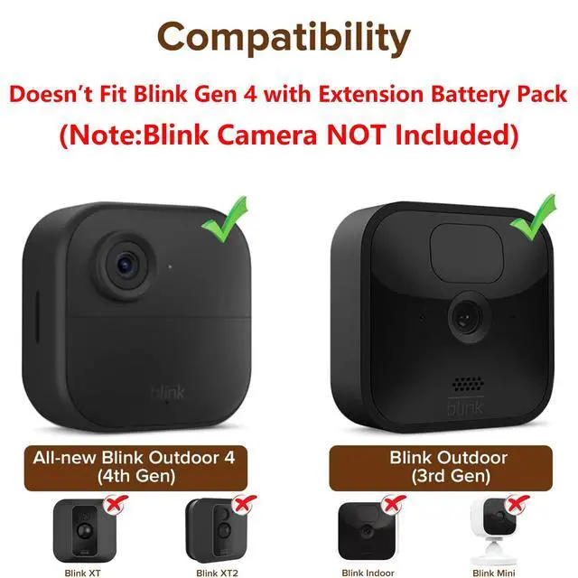 Alt view image 2 of 7 - 3Pack Mount for Blink Outdoor Camera, Weatherproof Protective Housing and 360°Adjustable Bracket for All-New Blink Outdoor 4 (4th Gen) & (3rd Gen), Cutout for Charging Cable, No Battery Replacement