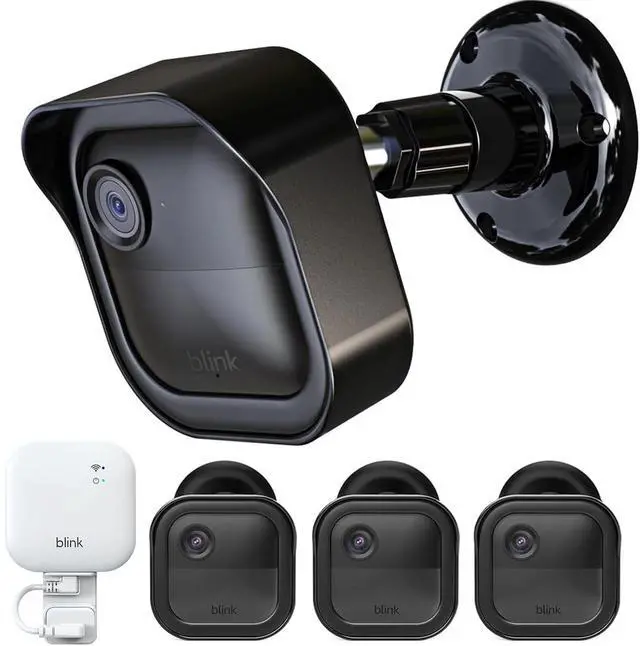 Main image of All-New Blink Outdoor Camera Housing and Mounting Bracket for Blink 4th Gen & 3rd Gen, 3 Pack Protective Cover and 360° Adjustable Mount with Sync Module Outlet Mount (Black)