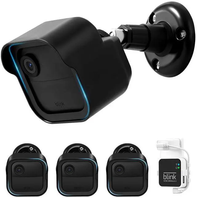Main image of Blink Outdoor Camera Mount 4th Gen (3 Pack) - 360° Adjustable Weatherproof Bracket with Sync Module Holder for Home Security, Easy Installation (Camera Not Included)