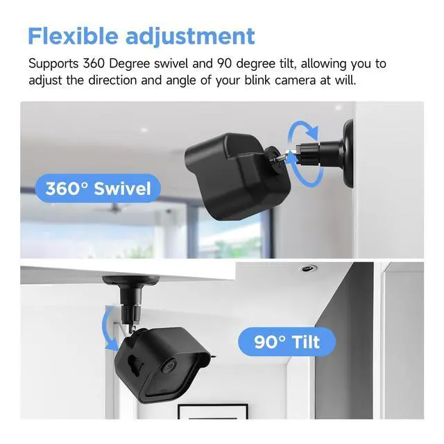 Alt view image 3 of 7 - Blink Outdoor Camera Mount 4th Gen (3 Pack) - 360° Adjustable Weatherproof Bracket with Sync Module Holder for Home Security, Easy Installation (Camera Not Included)