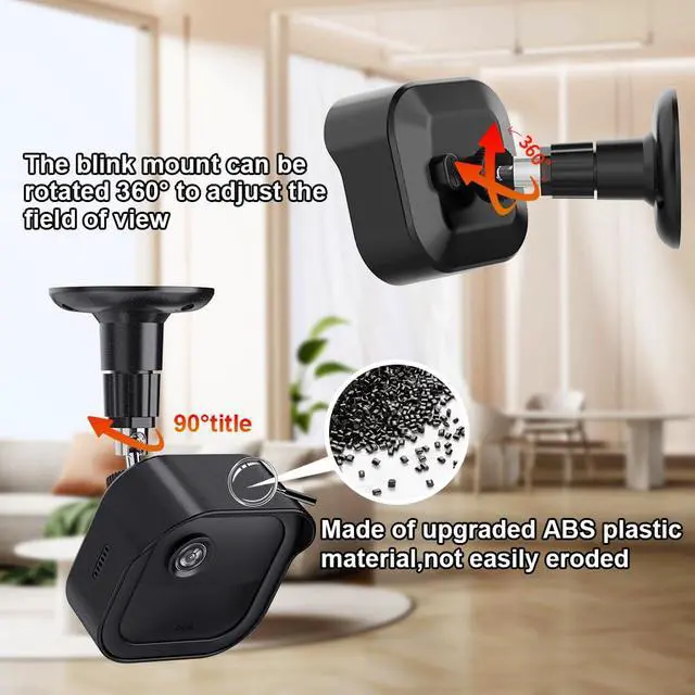Alt view image 3 of 7 - All-new Blink Outdoor Camera Mount for Blink Outdoor 4/ 3rd Gen/Outdoor 2K+ Camera, 360 Degree Adjustable Wall Mount with Blink Sync Module Wall Mount, Blink Camera Not Included (3Pack, Black)