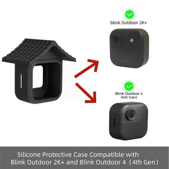 Alt view image 2 of 7 - Silicone Cover for Blink Outdoor 4(4th Gen) Blink Outdoor 2K+, Weatherproof Silicone Cover Skin Provides Full Camera Protection, for All-New Blink Outdoor 4 Home Security Camera,3 Pack