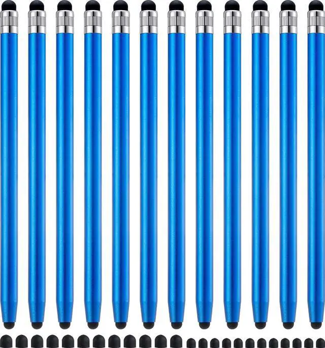 Main image of 12Pcs Blue Stylus Pen for Touchscreen, 2-in-1 High Precision & Sensitivity Stylus Pen for iPhone/iPad/Android Smartphones and Tablets Compatible with All Touch Screens