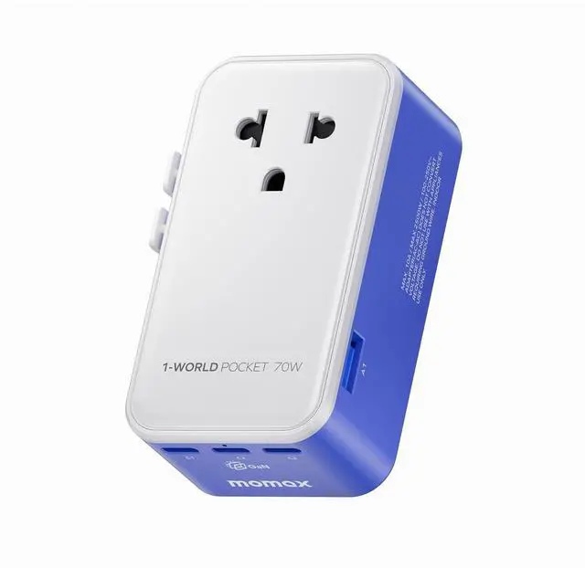 Main image of (2026 NEW) Universal Travel Adapter, Ultra-Thin 70W GaN International Plug Adapter with 3 USB-C, 1 USB-A and AC Outlet, Works in 200+ Countries, Not a Voltage Converter, for International Travel