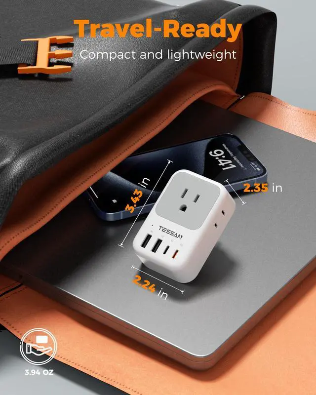 Alt view image 5 of 7 - Australia New Zealand Power Adapter PD 20W, Type I Travel Plug Adaptor with 4 Electrical Outlets 4 USB Ports (2 USB-C) for US to Fiji Australian AU Argentina China Solomon Uruguay Tonga
