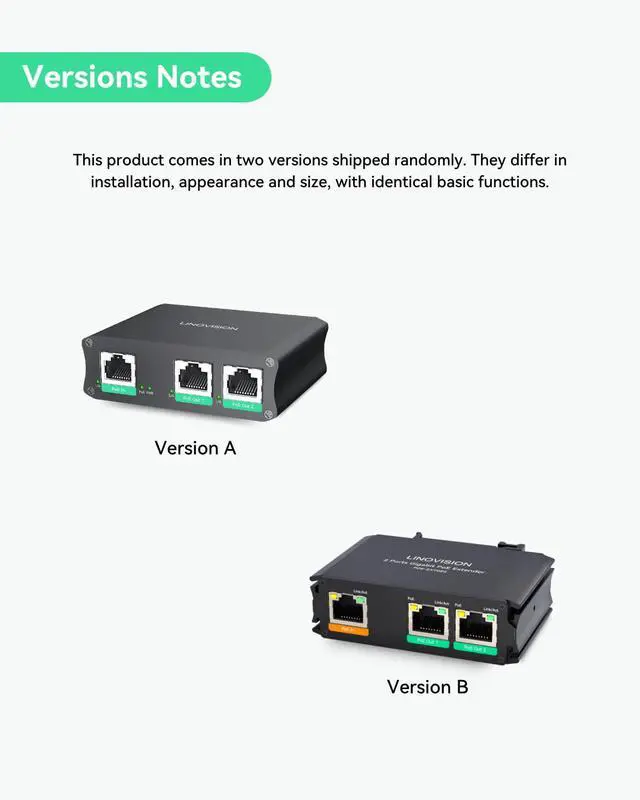 Alt view image 5 of 7 - 2 Ports Gigabit PoE Passthrough Switch and PoE Extender