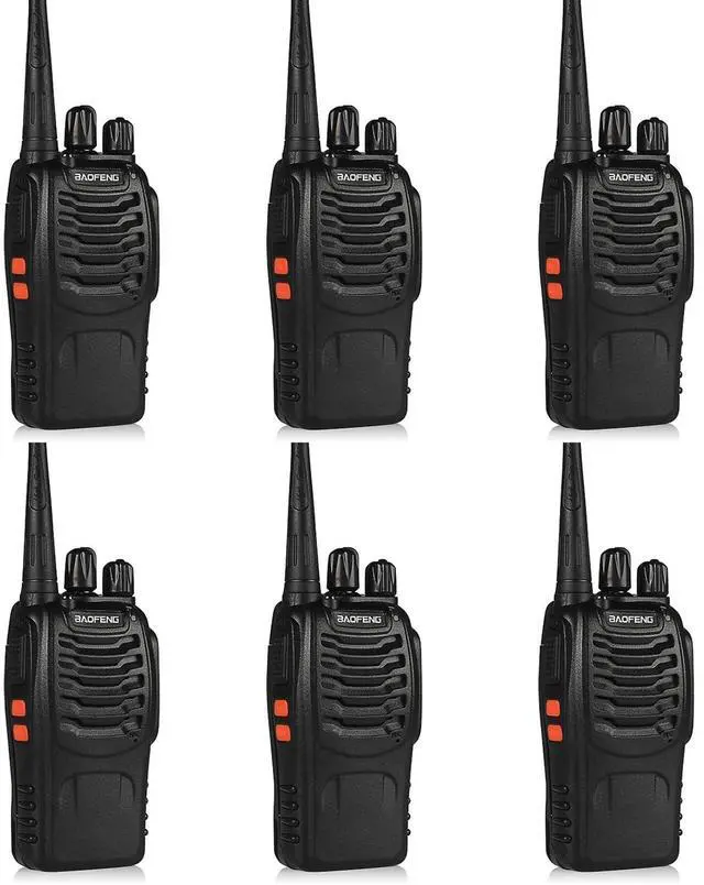 Main image of BF-888S Walkie Talkies for Adults Long Range Professional Handheld 16 Channel Two Way Radio with Earpieces, Rechargeable Battery, Flashlight, Walky Talky for Family Hiking Skiing with 6 Pack