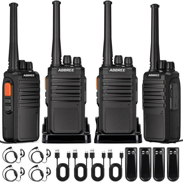 Main image of Walkie Talkies Long Range for Adults with Earpieces,Rechargeable Portable Family Walky Talky Handheld VOX Two Way Radios With1500mAh Battery and USB-C Charger for Hiking Camping Cruise,4 Pack