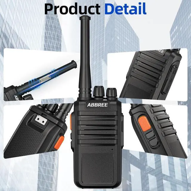 Alt view image 7 of 7 - Walkie Talkies Long Range for Adults with Earpieces,Rechargeable Portable Family Walky Talky Handheld VOX Two Way Radios With1500mAh Battery and USB-C Charger for Hiking Camping Cruise,4 Pack