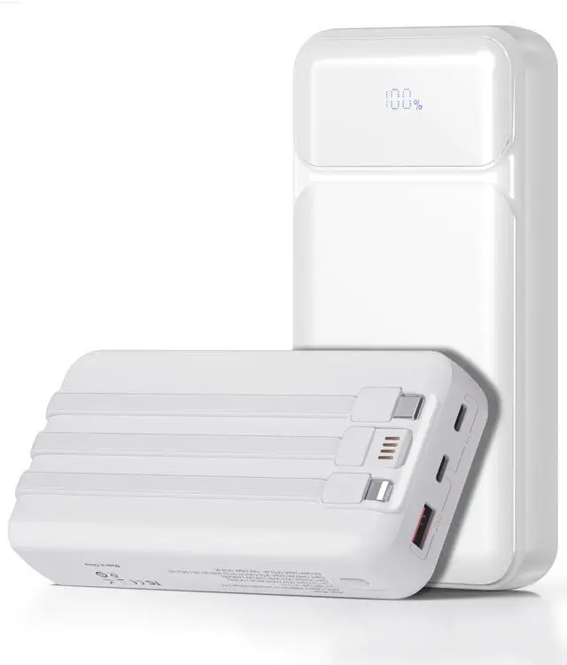 Main image of Power-Bank-Portable-Charger 49800mAh Portable Phone Charger Power Bank with 3 Built-in Cable(USB-C, iOS, USB-A), 22.5W Fast Charging LED Display External Battery Pack for iPhone Android Samsung, etc
