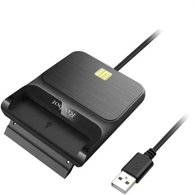 Main image of CAC Reader Military, CAC Card Reader Military, DOD Military USB Common Access CAC Smart Card Reader, Compatible with Windows, Mac OS and Linux