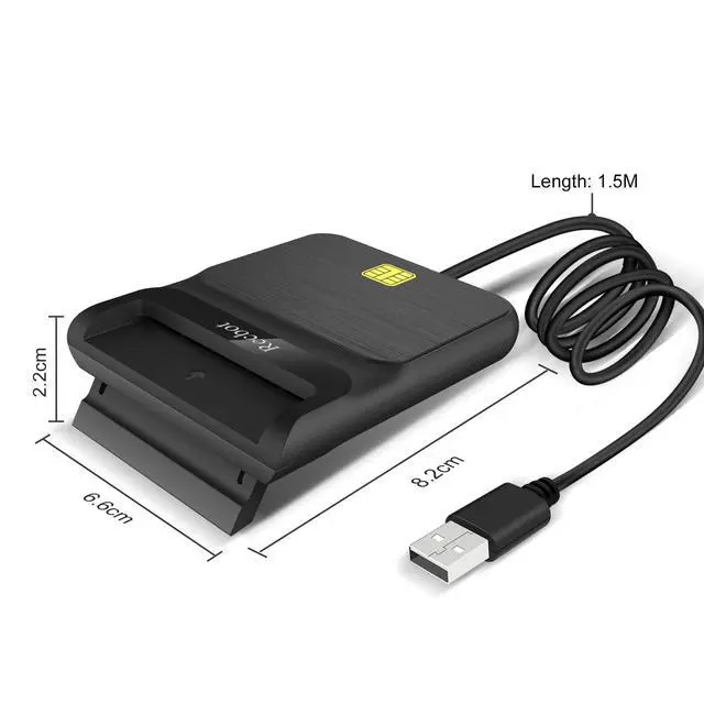 Alt view image 6 of 7 - CAC Reader Military, CAC Card Reader Military, DOD Military USB Common Access CAC Smart Card Reader, Compatible with Windows, Mac OS and Linux