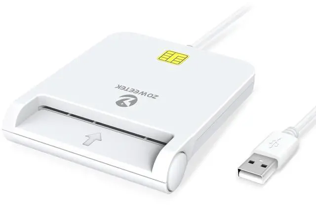 Main image of CAC Reader Military, CAC Card Reader for Mac OS/Windows/Linux, Compatible with Military Common Access Card (White)