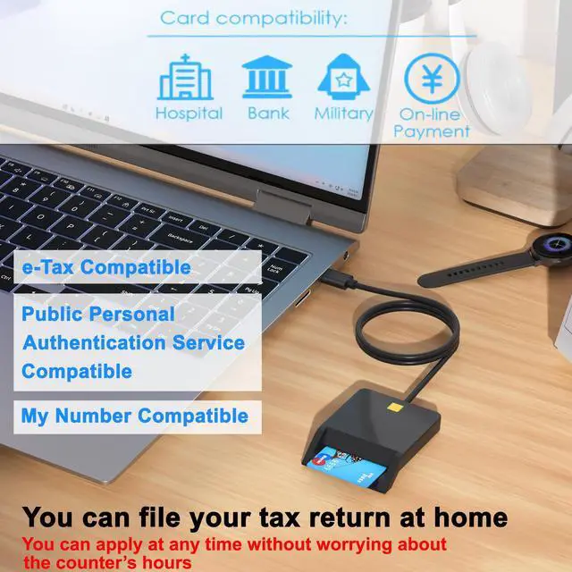 Alt view image 4 of 6 - CAC Reader Military, Smart CAC Card Reader, DOD Military USB-A Common Access CAC Card Reader Compatible with Windows, Mac OS