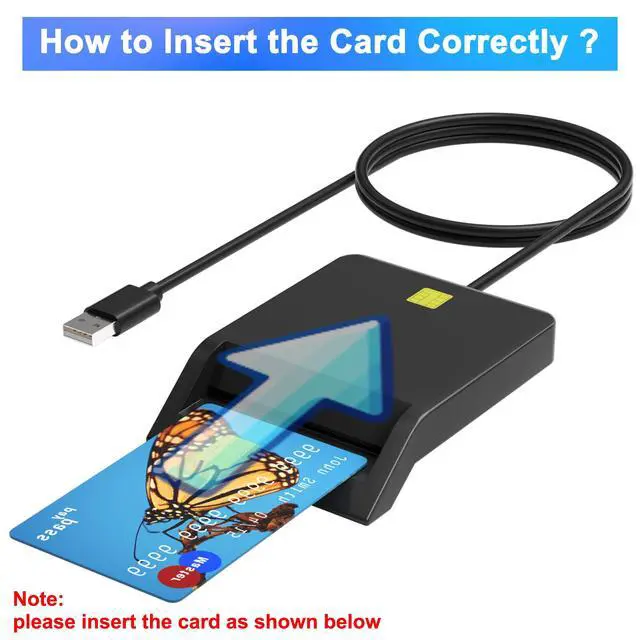 Alt view image 6 of 6 - CAC Reader Military, Smart CAC Card Reader, DOD Military USB-A Common Access CAC Card Reader Compatible with Windows, Mac OS