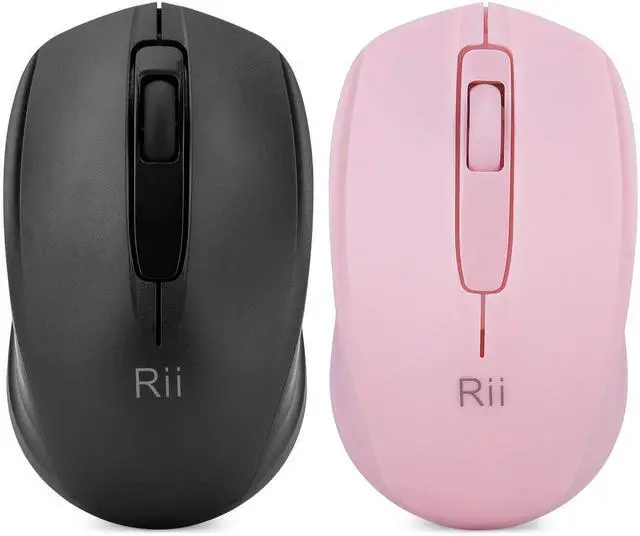 Main image of Wireless Mouse,2.4G Portable Computer Mice for PC, Laptop, Windows,Office Included Wireless USB dongle (Black+Pink)