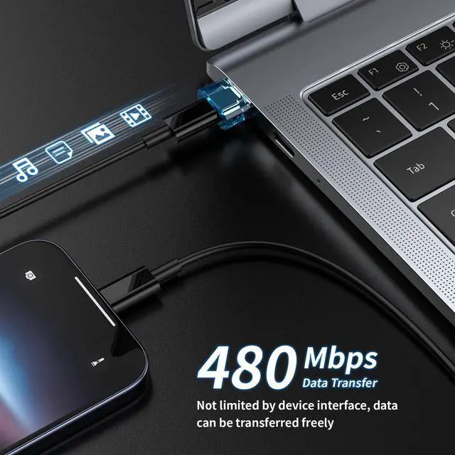 Alt view image 4 of 6 - USB Male to Type C Adapter 5 Packs,USB to USB C Super Fast Charging Transfer and OTG Function, A to C Adapter Compatible with iPhone15/16/17 Plus Pro Max/iPad Pro Air 4 Mini 6 etc