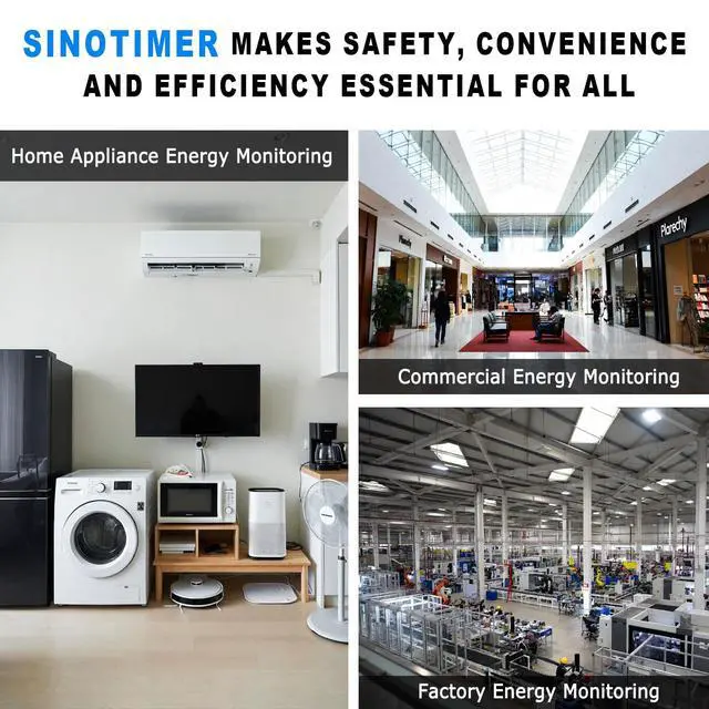 Alt view image 7 of 7 - 6 in 1 Single Phase Energy Meter, Din Rail Electricity Usage Monitor, AC 40-300V 100A Voltmeter Ammeter, Watt Kwh Frequency Power Meter Built-in CT 110V