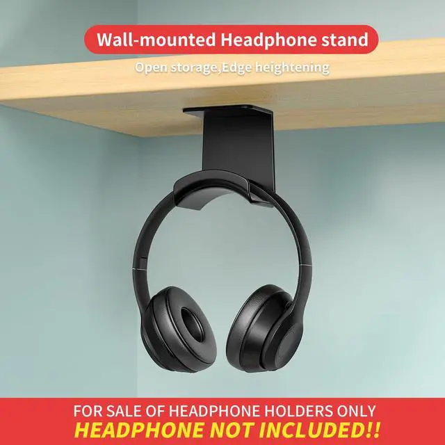 Alt view image 5 of 7 - Game Headphone Stand for Desk Mini Headphone Hanger Holder with Strong Adhesive Game Headset Stand Headphone Holder-Under Desk
